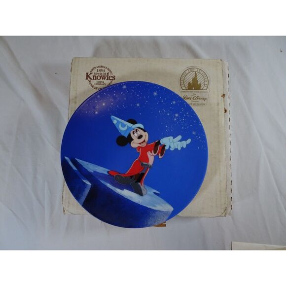 1990 Knowles Walt Disney Fantasia Limited Edition "The Apprentices Dream" Plate - Picture 2 of 7